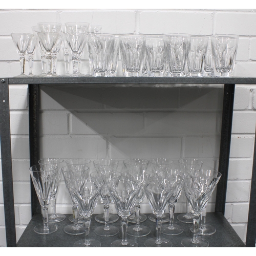 355 - Suite of Waterford Crystal Sheila pattern glasses,  approximately 40 pieces