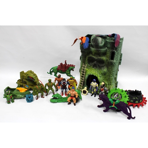 368 - Vintage He-Man Masters of the Universe toys, including Castle Grayskull and various action figures, ... 