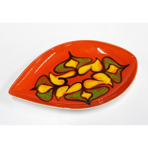 384 - Poole Pottery Delphis dish, 31 x 20cm