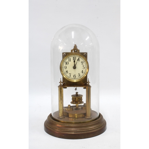 390 - Gustav Becker anniversary / 400 day torsion clock, under a glass dome,, 30cm