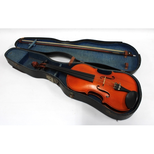 398 - Skylark violin with hard carry case and bow