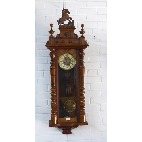 463 - Vienna style wall clock,  39 x 93cm