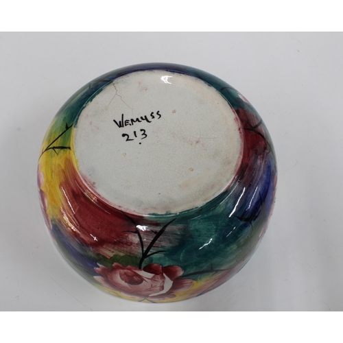 114 - Wemyss Ware Jazzy pattern bowl, with a painted interior, printed factory marks and No. 213,  23 x 10... 