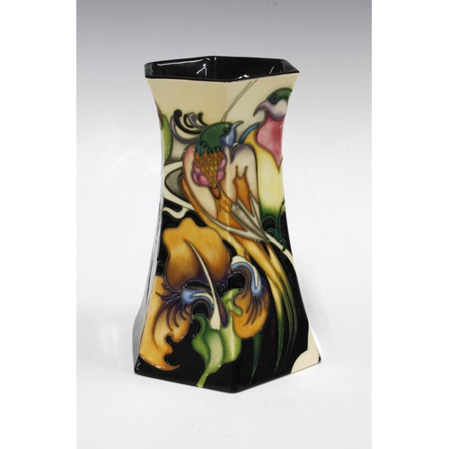 122 - Moorcroft Fleur De Luce pattern vase designed by Emma Bossons,  dated 2007, 19cm