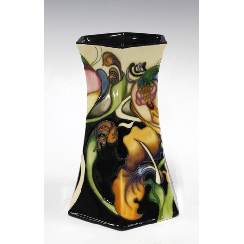 122 - Moorcroft Fleur De Luce pattern vase designed by Emma Bossons,  dated 2007, 19cm