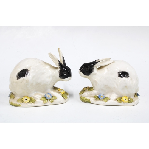 149 - Pair of rabbit figures, modelled from a Meissen original for Recollections Ltd for The National Trus... 