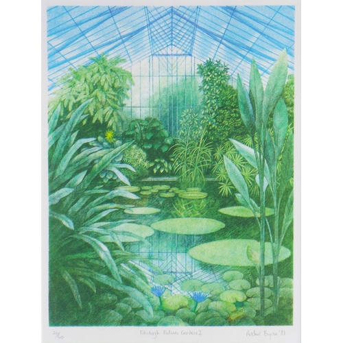 163 - ARTHUR BYRNE, EDINBURGH BOTANICAL GARDENS 2, Ltd Ed print 20/60, signed with pencil and framed under... 