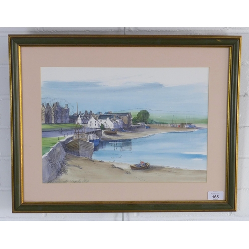 165 - DOROTHY BRUCE PAI (AMERICAN/SCOTTISH), KIRKCUDBRIGHT, signed ink and watercolour, framed under glass... 