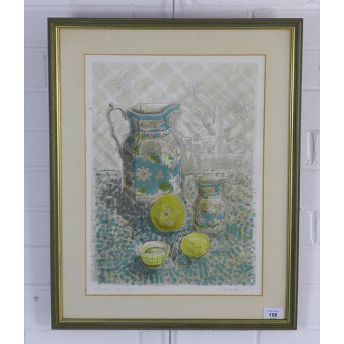 168 - JOANNA WRIGHT (British 20th century) MASONS JUG, screen print numbered 2/12, signed and framed under... 