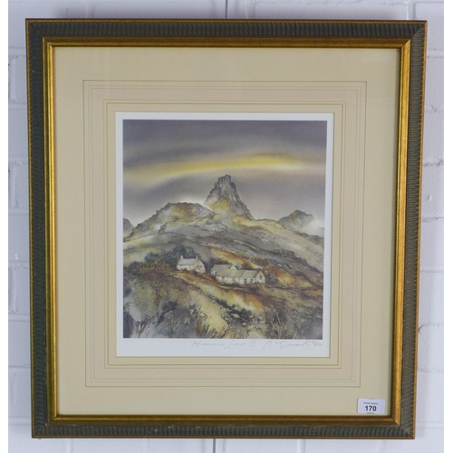 170 - GILLIAN MCDONALD, HIGHLAND LIGHT II, Ltd Ed print 229/850, signed and framed under glass, labelled v... 