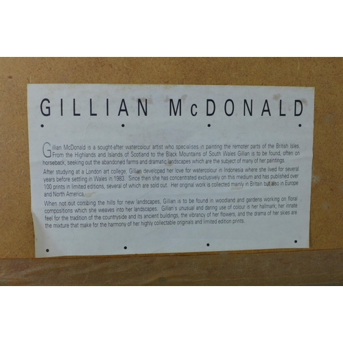 170 - GILLIAN MCDONALD, HIGHLAND LIGHT II, Ltd Ed print 229/850, signed and framed under glass, labelled v... 