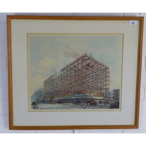 180 - ROBERT EADIE RSW (SCOTTISH 1877 - 1954) pencil signed print, framed under glass, 46 x 39cm