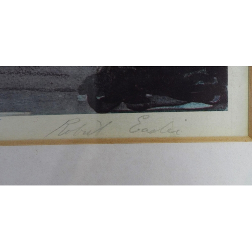 180 - ROBERT EADIE RSW (SCOTTISH 1877 - 1954) pencil signed print, framed under glass, 46 x 39cm