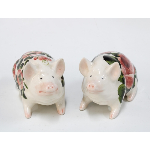 382 - Two Griselda Hill Pottery Wemyss style pigs, 16 x 8cm (2)