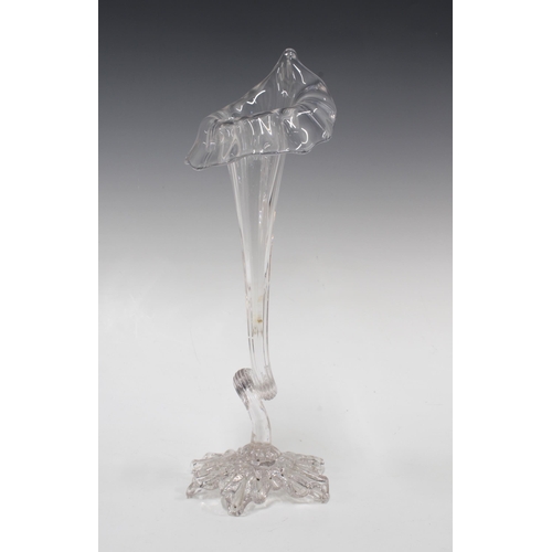 387 - Clear glass Jack in the Pulpit vase, 31cm