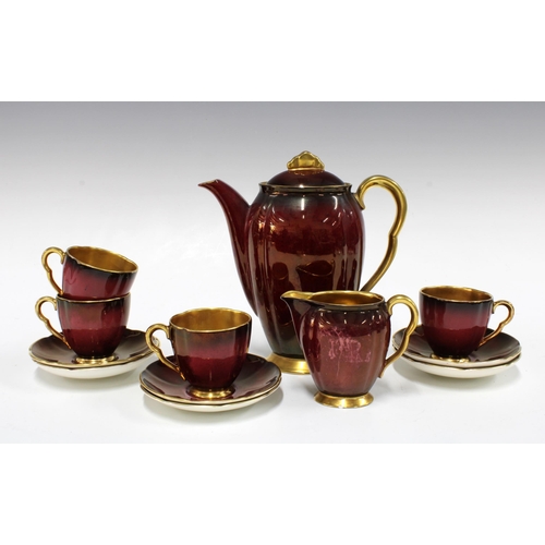 411 - Carlton Ware Rouge Royale tea set (12)