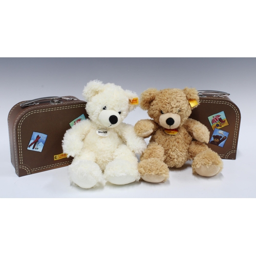 466 - Two Steiff bears with novelty suitcase boxes (2)