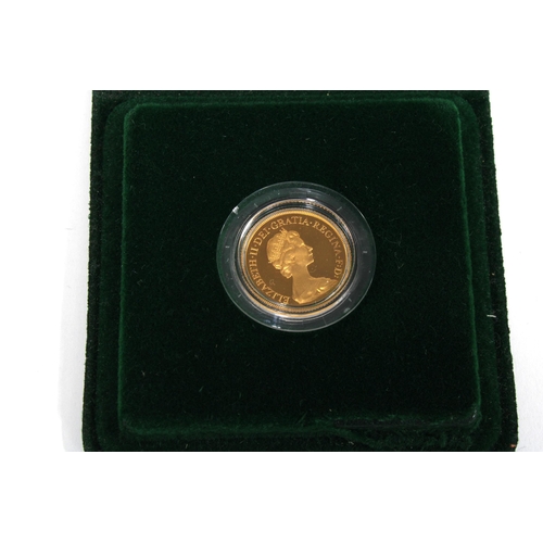 54 - QEII gold sovereign 1980 proof coin with Royal Mint case