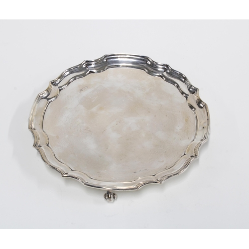 66 - George V silver salver, Sheffield 1924, 20cm