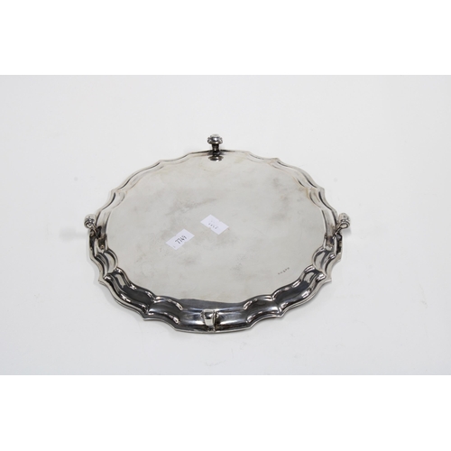 66 - George V silver salver, Sheffield 1924, 20cm