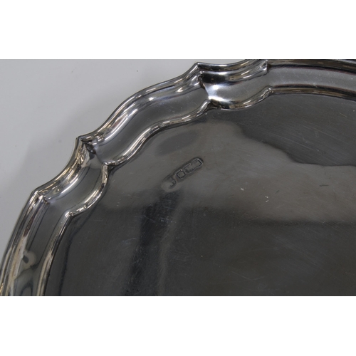 66 - George V silver salver, Sheffield 1924, 20cm