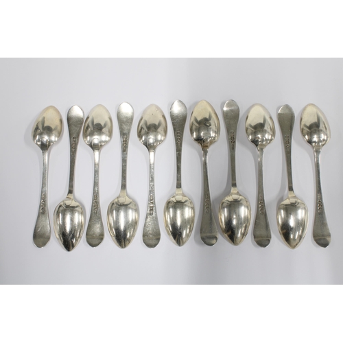 70 - Victorian set of eleven silver teaspoons, Glasgow 1867 (11)