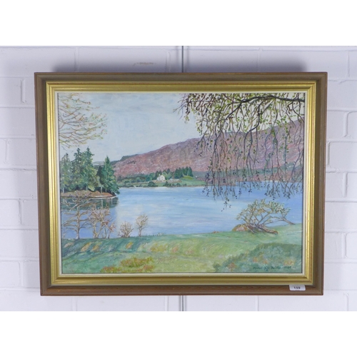 159 - MURIEL FIFE FAIRLIE (SCOTTISH 20TH CENTURY) LOCH INSH,  signed oil on board, framed, 60 X 44cm