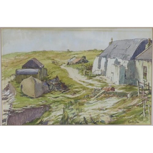 171 - ALEX MACPHERSON, COALIS, ISLE OF TIREE, signed watercolour, framed under glass, 51 x 33cm