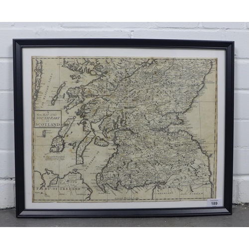 189 - A New Map of South Scotland, Andrew Johnston, 45 x 35cm