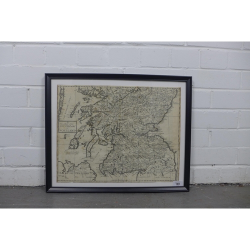 189 - A New Map of South Scotland, Andrew Johnston, 45 x 35cm