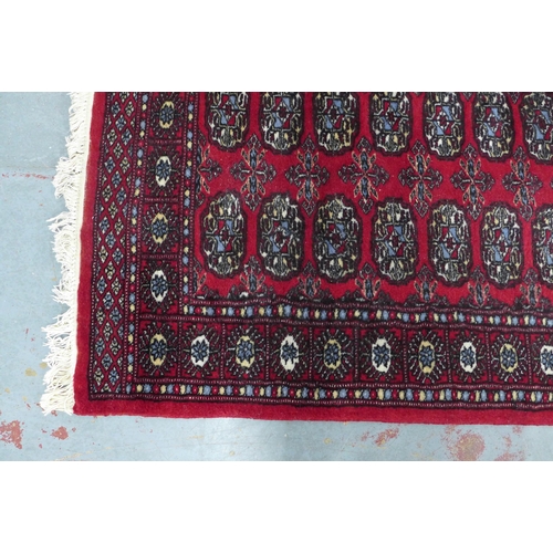 207 - Pakistani bokhara runner with red field 244 x 82cm