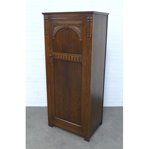 227 - Early 20th century oak cupboard, 80 x 180 x 53cm.