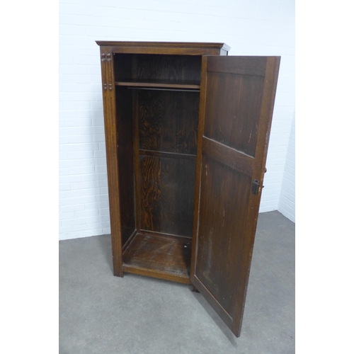 227 - Early 20th century oak cupboard, 80 x 180 x 53cm.