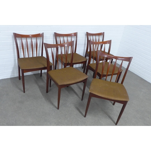 231 - Set of six Mid-century dining chairs, 50 x 83cm. (6)