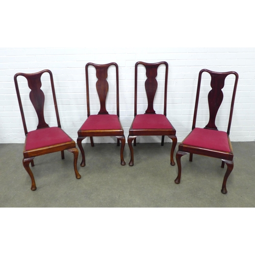 248 - Set of four mahogany Queen Anne style chairs  chairs, 52 x 106 x 43cm. (4)