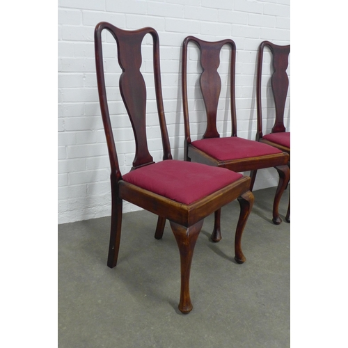 248 - Set of four mahogany Queen Anne style chairs  chairs, 52 x 106 x 43cm. (4)