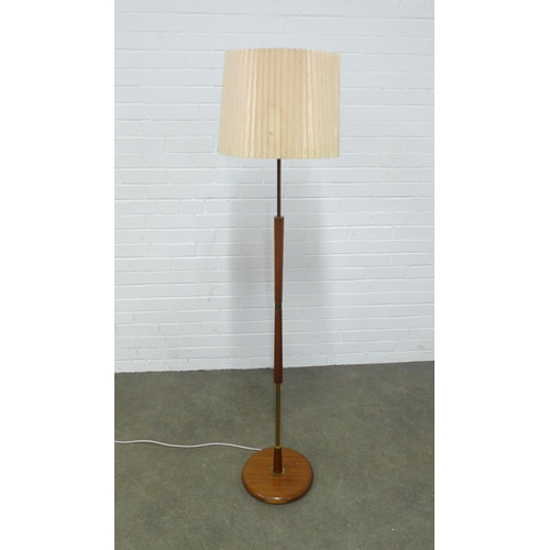 270 - Retro teak standard lamp, 164cm high.