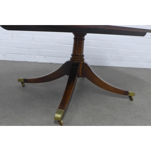 274 - Mahogany pedestal coffee table, 123 x 49 x 69cm