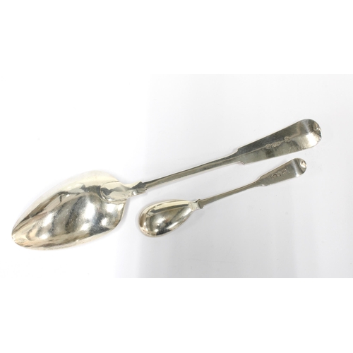 31 - Early 19th century Scottish provincial silver tablespoon, William Mill, Montrose, 23cm long, togethe... 