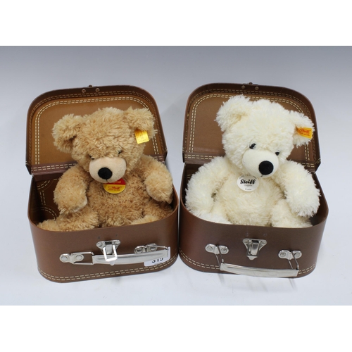 315 - Two Steiff teddy bears with novelty suitcase boxes (2)