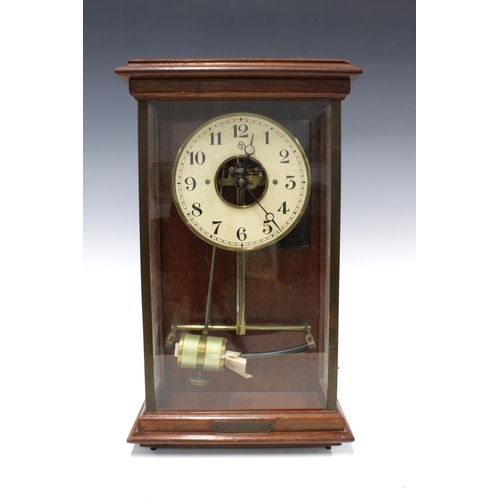 321 - The British Horo-Electric Bulle type electric mantle clock, 24 x 41 x 14cm