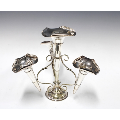 322 - Silver plated table epergne, 29cm