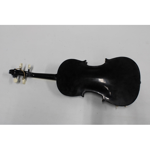 323 - Astro Jammer black violin by Intune Strings Ltd, 59cm, with bow, in case