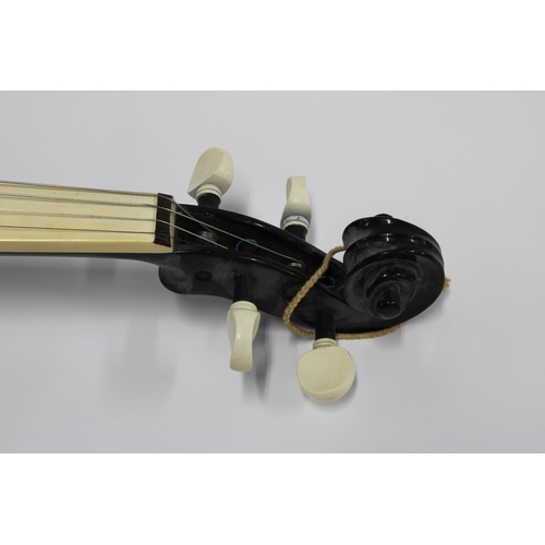 323 - Astro Jammer black violin by Intune Strings Ltd, 59cm, with bow, in case