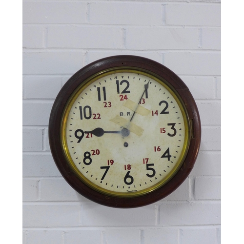 387 - Vintage British Rail fusee wall clock