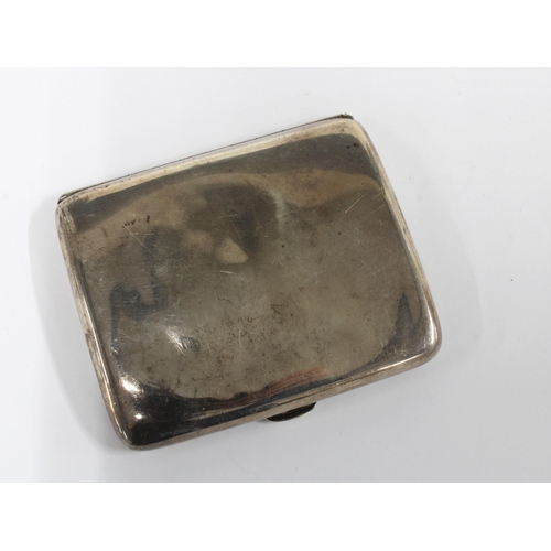 39 - George V silver cigarette case, Birmingham 1913, 8.5cm