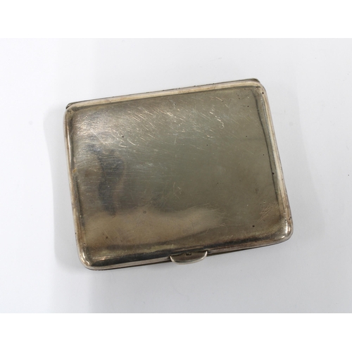 39 - George V silver cigarette case, Birmingham 1913, 8.5cm