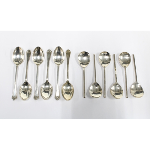 40 - A set of six Birmingham silver teaspoons and a set of six Sheffield silver teaspoons (12)