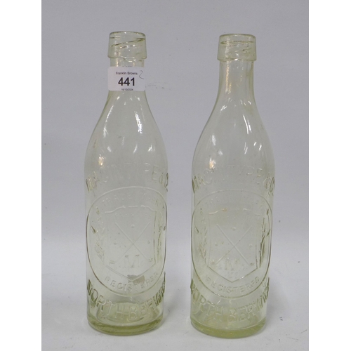 441 - Two vintage MacIntyres North Berwick glass bottles (2)