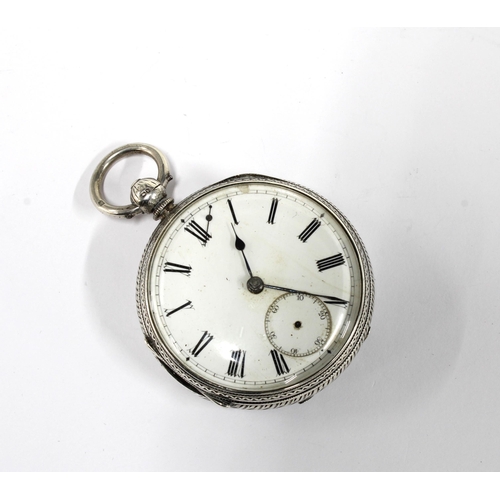 51 - Victorian silver open faced fusee pocket watch, case hallmarked for London 1878, movement signed Pur... 